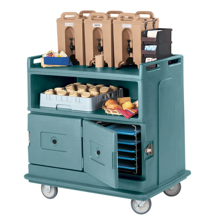 Cambro MDC24401 – Beverage Service Carts I Molded Top Counter I Slate Blue
