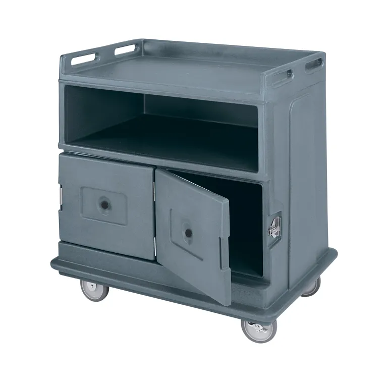 Cambro MDC24F191 – Beverage Service Carts I Flat Top Counter I Granite Gray