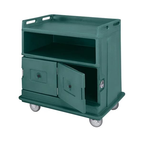 Cambro MDC24F192 – Beverage Service Carts I Flat Top Counter I Granite Green