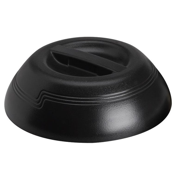 Cambro MDSD9110 I Shoreline Insulated Dome Covers 9" Plate I Black I Case of 12