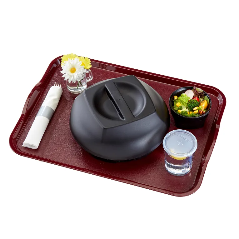 Cambro MDSHD9110 I Harbor Insulated Dome Covers 9" Plate I Black I Case of 12