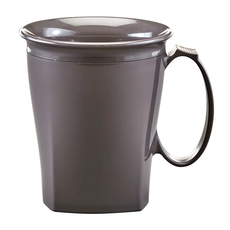 Cambro MDSHM8485 I Harbor Insulated Mug I 240 mL I Smoked Metal I Case of 48