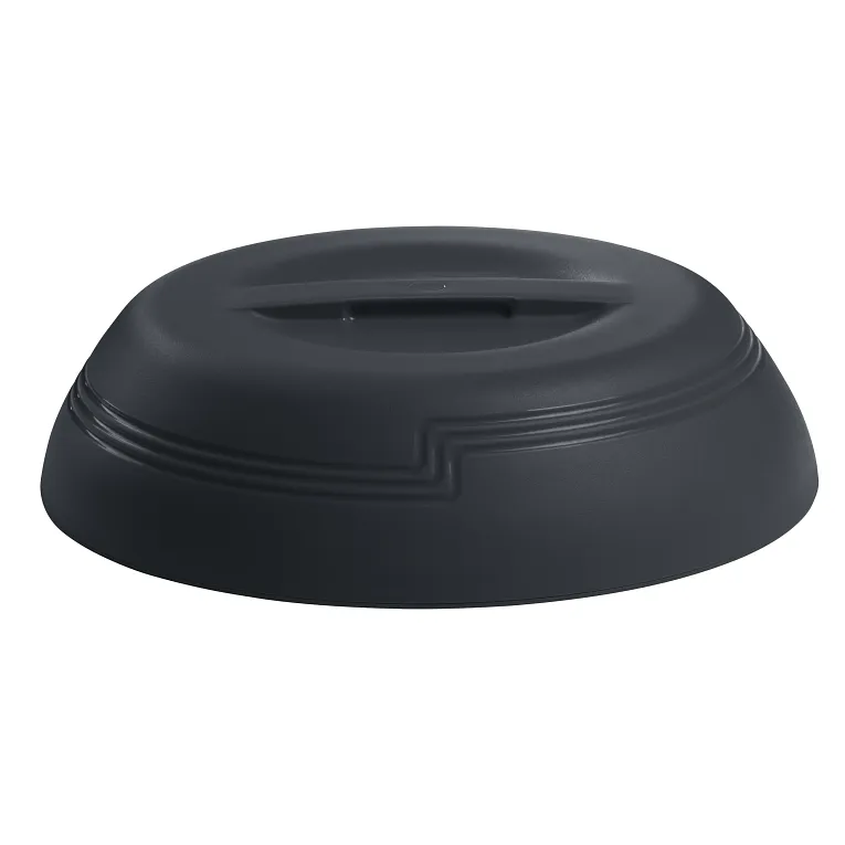 Cambro MDSLD9110 I Shoreline Low Profile Insulated Dome Covers 9" Plate I Black I Case of 12