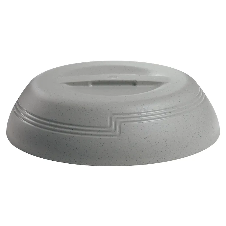 Cambro MDSLD9480 I Shoreline Low Profile Insulated Dome Covers 9" Plate I Speckled Gray I Case of 12