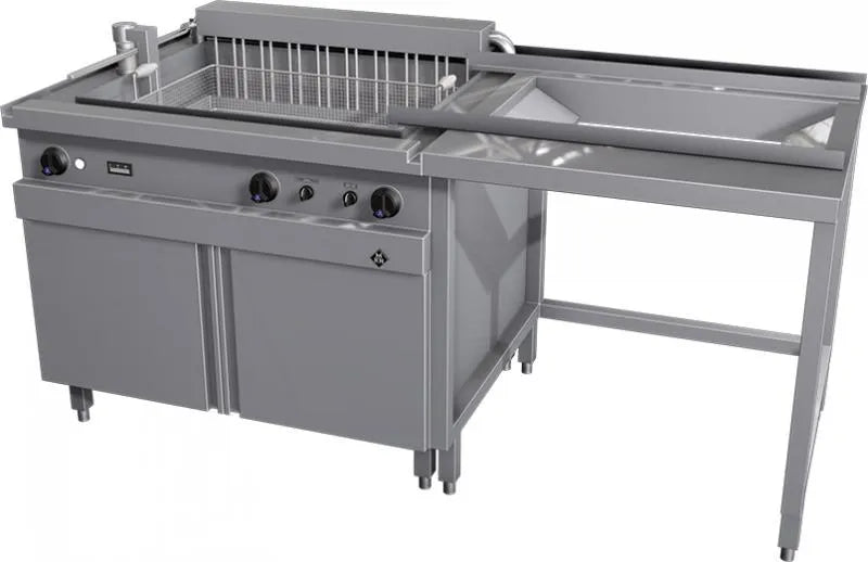 MKN 10012742 | Electric Industrial Deep Fat Fryer | Lifting Left | With Discharge System Right | Deep Fat Fryer