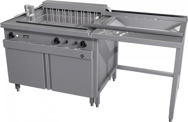 MKN 10012742 | Electric Industrial Deep Fat Fryer | Lifting Left | With Discharge System Right | Deep Fat Fryer
