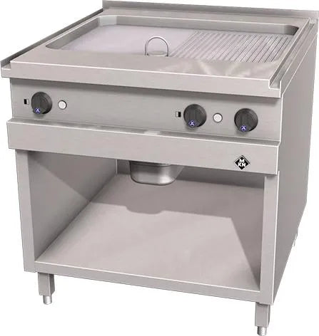 MKN 2021131A | Electric Griddle | Plate 2 Supra Half Ribbed | Optima 850MM | Grill Griddle