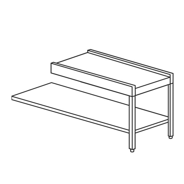 Mach TUA/916 | Wet 2300mm Outlet Bench | with Undershelf and Rack End Micro-Switch