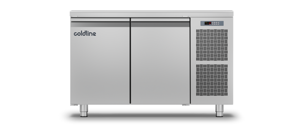 Coldline TP13/1B|2 Door Master Counter Freezer with s/steel worktop