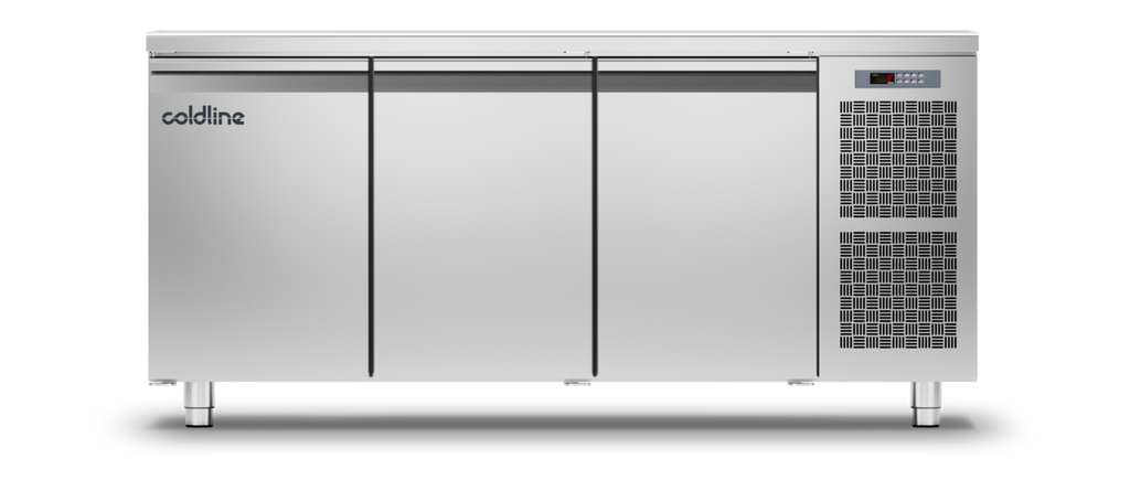 Coldline TP17/1M|3 Door Master Counter with s/steel worktop -2°+8°C