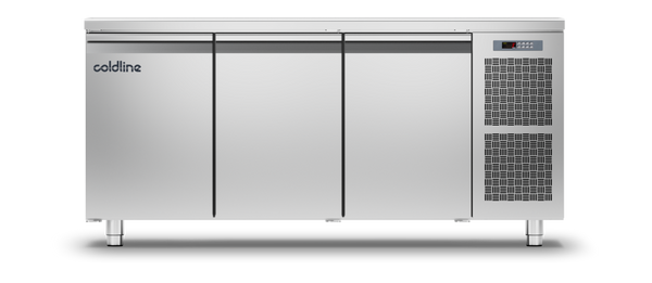 Coldline TP17/1M|3 Door Master Counter with s/steel worktop -2°+8°C