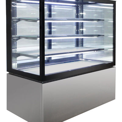 Anvil NDSV4720 I 600mm I Cold Food Display I Square Glass Display I 4 Tier I Food Display Showcase