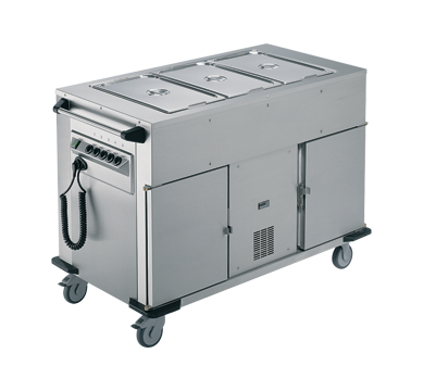 Rieber NORM-III-1-1K | Bain Marie Top 1 x Heated Cabinet 1 x Refrigerated Cabinet Mobile Food Transport Trolley