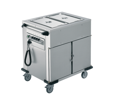 Rieber NORM-II-2 | Bain Marie Top 2 x Heated Cabinets Mobile Food Transport Trolley