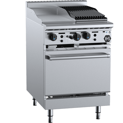 B+S Black Series OV-GRP3-CBR3 Combination Oven with 300mm Grill Plate & 300mm Char Broiler