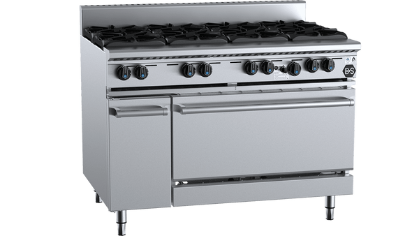 B+S Black Series OV-SB8 Eight Burner Oven