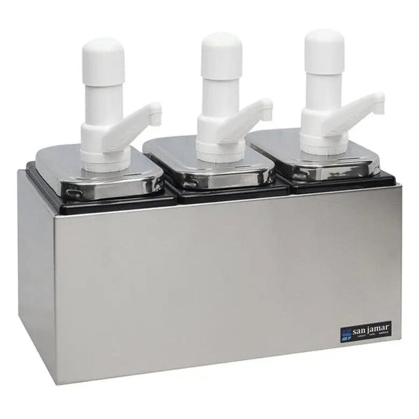 San Jamar P9713 | Condiment Pump Service Centers | 3 Well