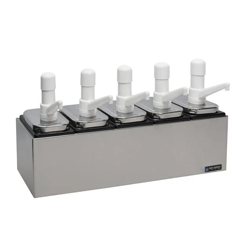 San Jamar P9715 | Condiment Pump Service Centers | 5 Well