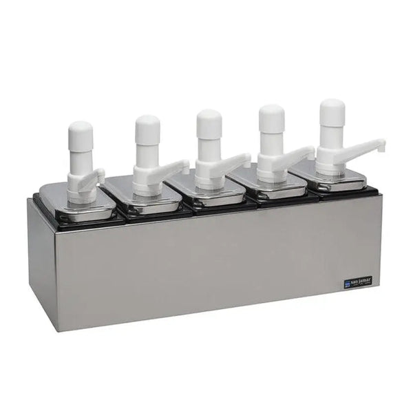San Jamar P9715 | Condiment Pump Service Centers | 5 Well
