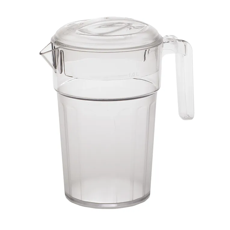 Cambro PC34CW135 I Camwear Polycarbonate Covered Pitcher I 1 L I Clear I Case of 6