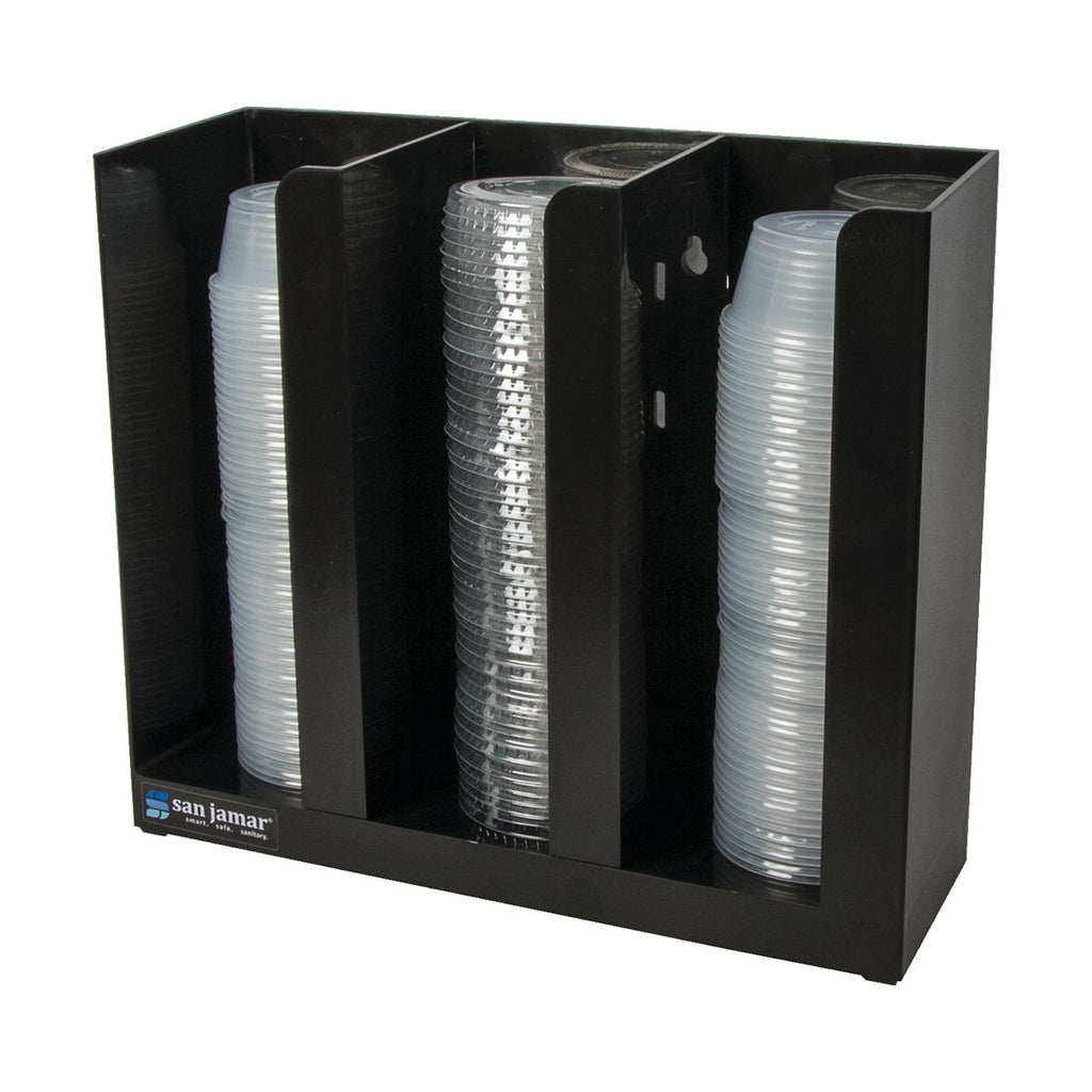 San Jamar PCL3ADJ | Adjustable Portion Cup & Lid Organizer