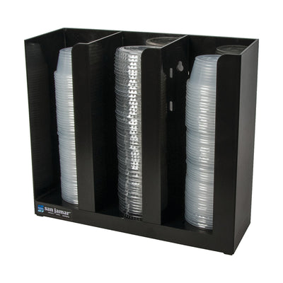 San Jamar PCL3ADJ | Adjustable Portion Cup & Lid Organizer