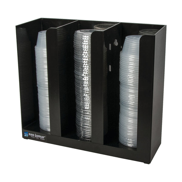 San Jamar PCL3ADJ | Adjustable Portion Cup & Lid Organizer