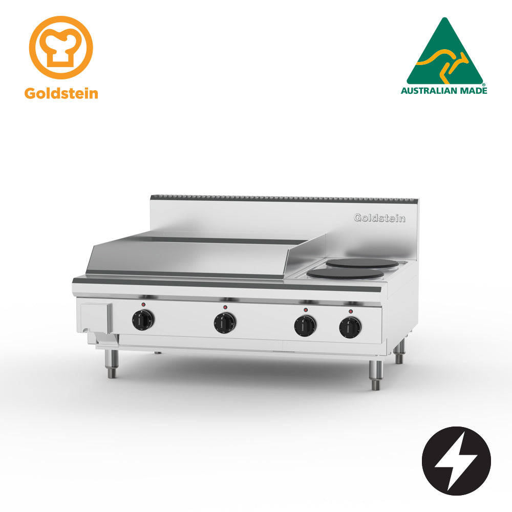 Goldstein PEB24G2S-X 2 Solid Plates & 605mm Griddle | Cooktop