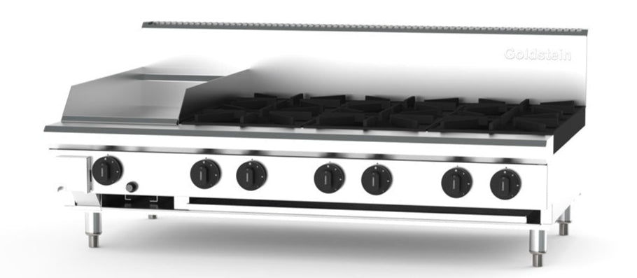 Goldstein PFB12G6-X 1220mm I Gas Stove I Boiling Tops I 6 Burners Gas Stove