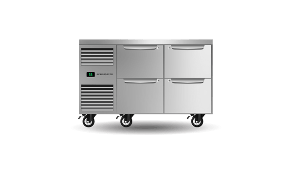 SKOPE PG11.UBR.2.D4 ProSpec Underbench Fridge | GN 1/1 | 4 Drawers | Left Hand | 288L