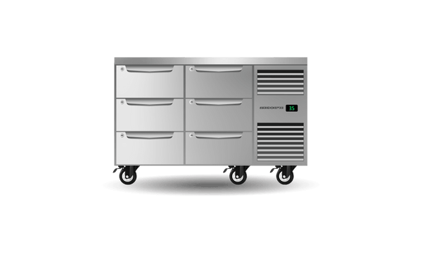 SKOPE PG11.UBR.2.D6.RH ProSpec Underbench Fridge | GN 1/1 | 6 Drawers | Right Hand | 288L