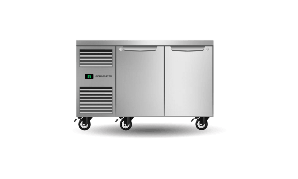 SKOPE PG11.UBR.2.SD ProSpec Underbench Fridge | GN 1/1 | 2 Solid Doors | Left Hand | 288L