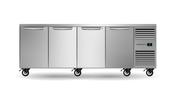 SKOPE PG11.UBR.4.SD.RH ProSpec Underbench Fridge | GN 1/1 | 4 Solid Doors | Right Hand | 609L