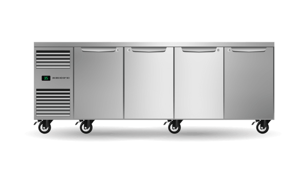 SKOPE PG11.UBR.4.SD ProSpec Underbench Fridge | GN 1/1 | 4 Solid Doors | Left Hand | 609L