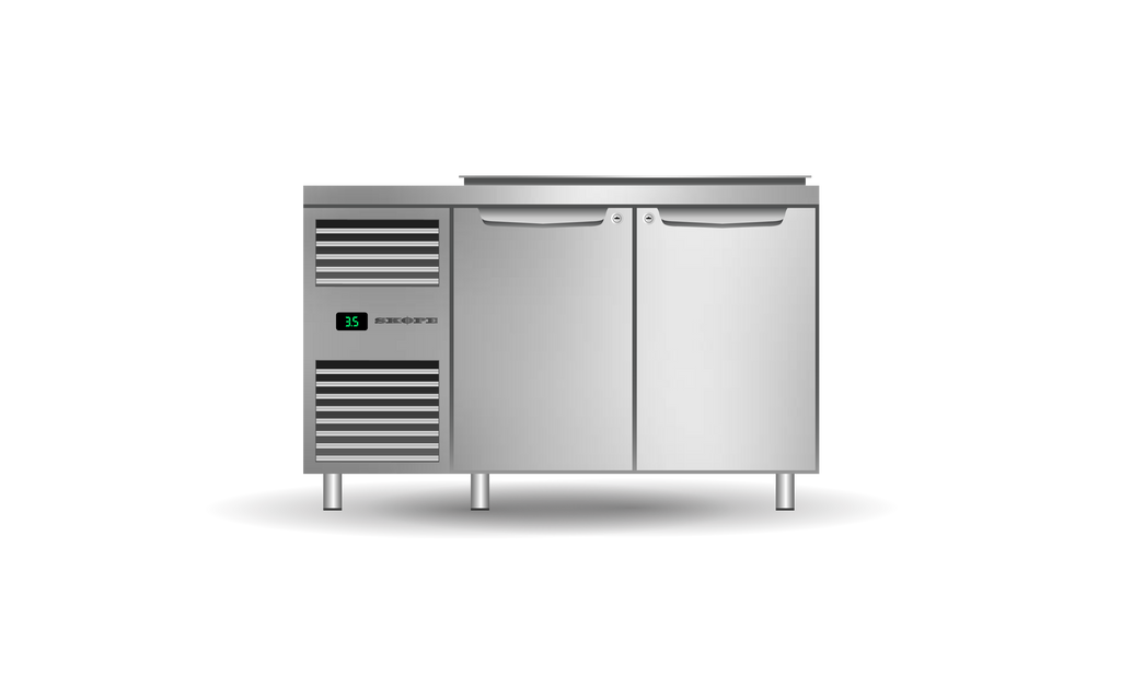 SKOPE PG13.PPS.DC.2.SD ProSpec Preparation Fridge | 2 Bay Left Hand under custom benchtop