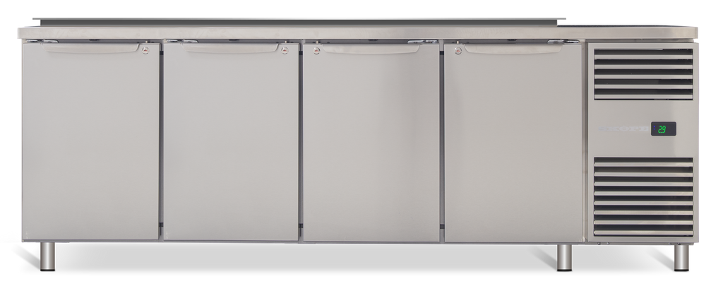 SKOPE PG13.PPS.DC.4.SD.RH ProSpec Preparation Fridge | 4 Bay Right Hand under custom benchtop