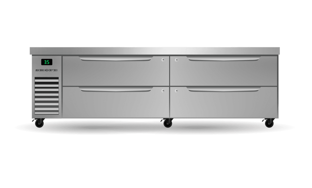 SKOPE PG21.CBR.2.D4 ProSpec ChefBase Fridge | GN 2/1 | 4 Drawers | 373L