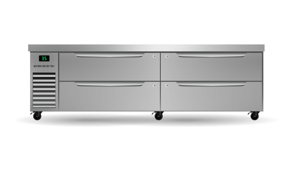 SKOPE PG21.CBR.2.D4 ProSpec ChefBase Fridge | GN 2/1 | 4 Drawers | 373L