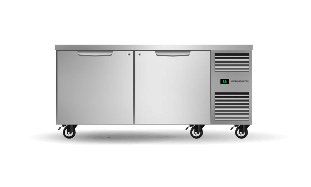 SKOPE PG21.UBR.2.SD.RH ProSpec Underbench Fridge | GN 2/1 | 2 Solid Doors | Right Hand | 538L