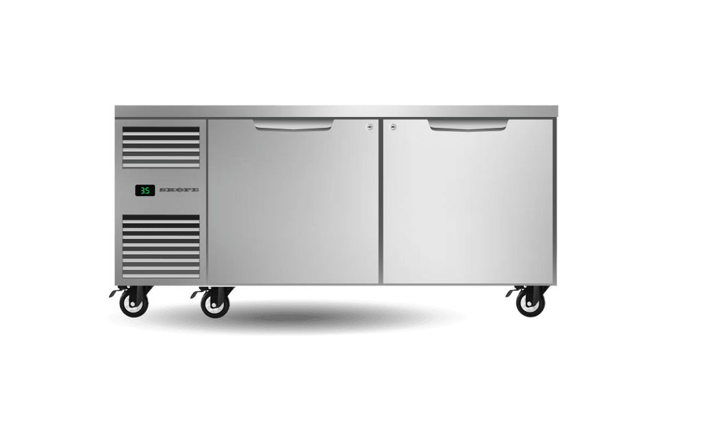SKOPE PG21.UBR.2.SD ProSpec Underbench Fridge | GN 2/1 | 2 Solid Doors | Left Hand | 538L