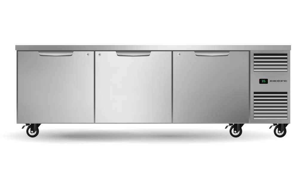 SKOPE PG21.UBR.3.SD.RH ProSpec Underbench Fridge | GN 2/1 | 3 Solid Doors | Right Hand | 857L