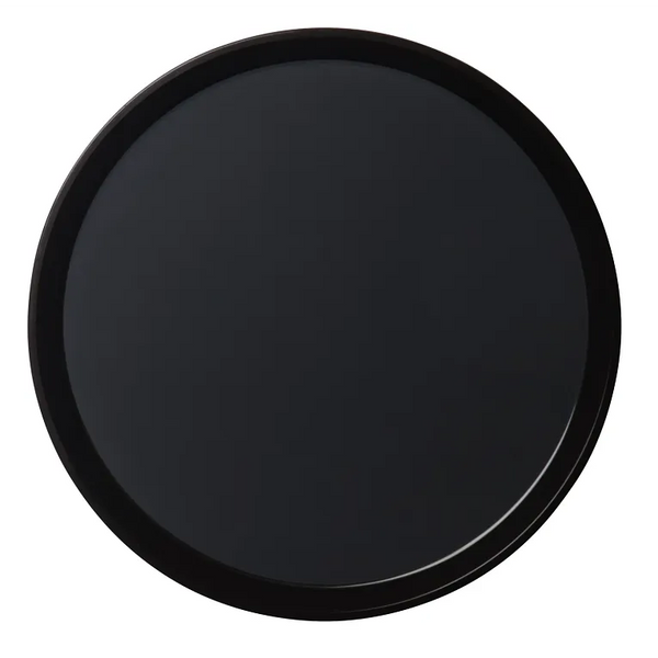 Cambro PT1100110 I Polytread Round Trays I 11" (28 cm) I Black I Case of 12