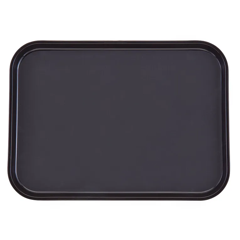 Cambro PT1418110 I Polytread Rectangular Trays I 36 x 46 cm I Black I Case of 12