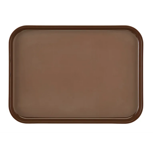 Cambro PT1418167 I Polytread Rectangular Trays I 36 x 46 cm I Brown I Case of 12