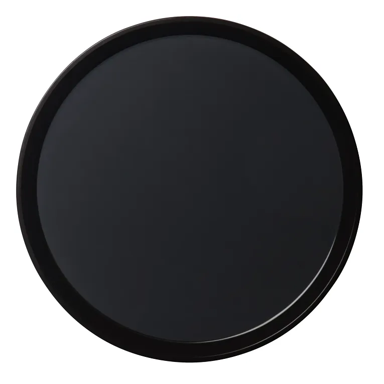 Cambro PT1600110 I Polytread Round Trays I 16" (40.5 cm) I Black I Case of 12
