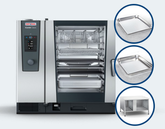 Package 7 | Rational ICC102G-NG-LH | iCombi Classic 10-2/1 Gas | with Left Hand Door Hinge Option