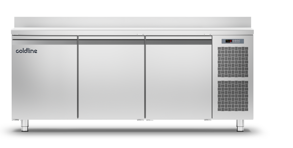 Coldline TA17/1MJ|3 Door Pastry Counter with s/steel worktop &