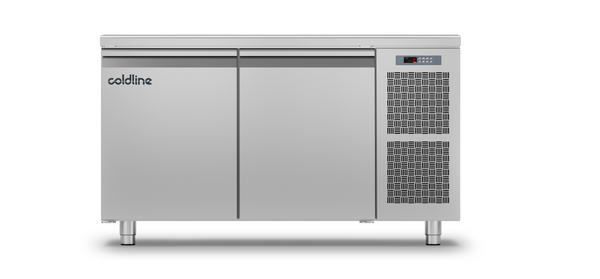Coldline TP13/1BJ|2 Door Pastry Freezer Counter with s/steel worktop