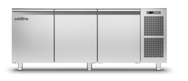 Coldline TS17/1BJ|3 Door Pastry Freezer Counter with no worktop -15°-22°C