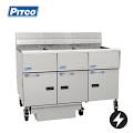 Pitco EP14-FFF-3/FD | Cold Zone | 3 Bank Fryer | 2 Baskets Per Tank | Electric Fryer